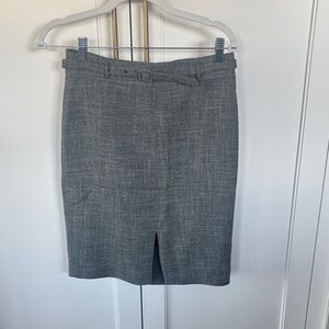 Ann Taylor Elegant Gray Pencil Skirt